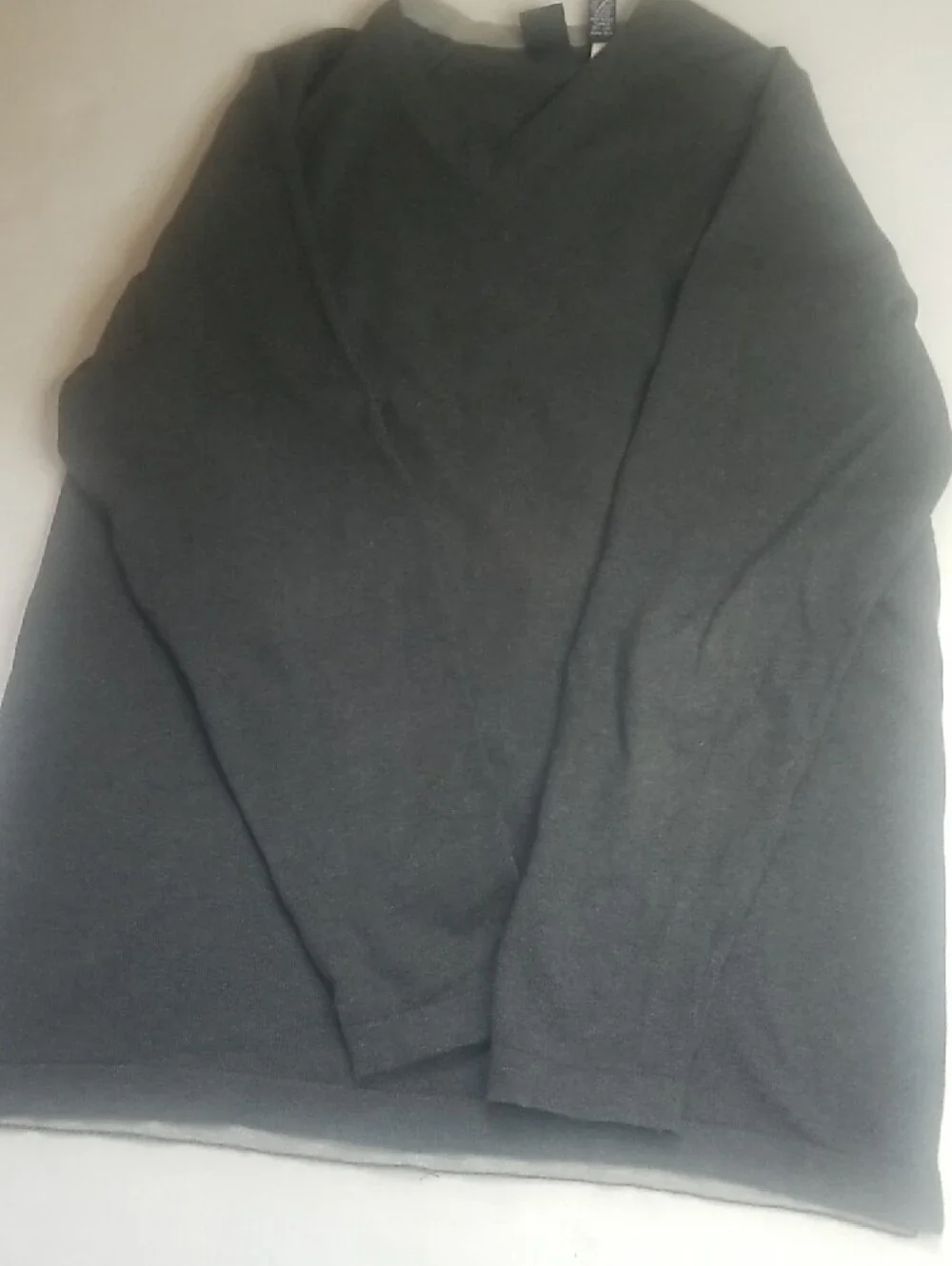 GAP Men's V-Neck Long Sleeve Sweatshirt - Charcoal Gray